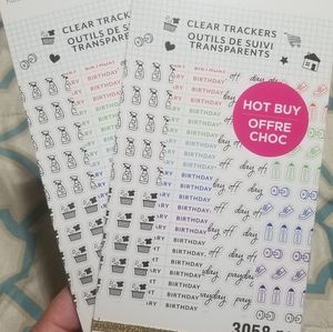Recollections Clear Tracker planner stickers